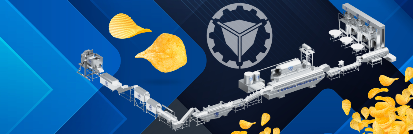 خطوط إنتاج شيبس البطاطس الطبيعية، وخطوط إنتاج البطاطا النصف مقلية، وخطوط إنتاج الشيبس، وأنظمة التعبئة والتغليف.